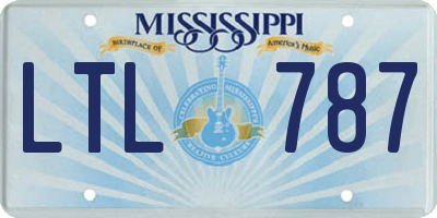MS license plate LTL787