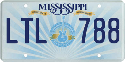 MS license plate LTL788
