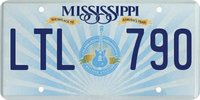 MS license plate LTL790