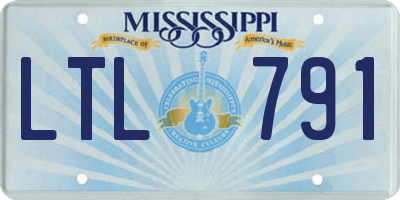 MS license plate LTL791
