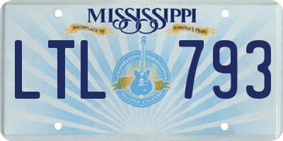 MS license plate LTL793