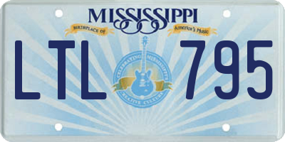 MS license plate LTL795