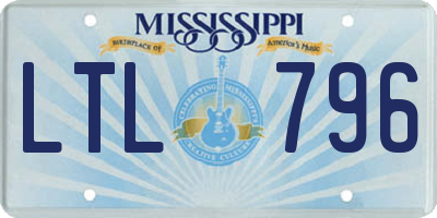 MS license plate LTL796