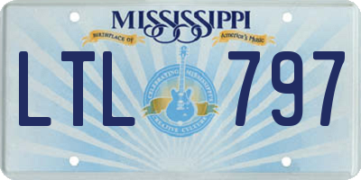 MS license plate LTL797