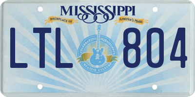 MS license plate LTL804