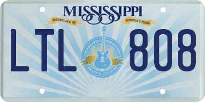 MS license plate LTL808
