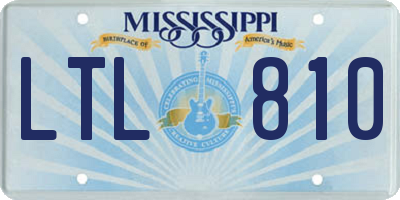 MS license plate LTL810