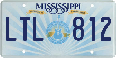 MS license plate LTL812