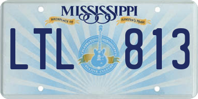 MS license plate LTL813