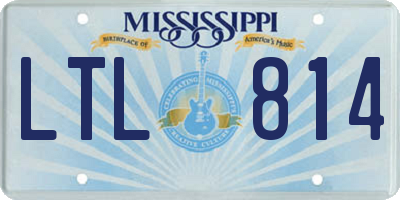MS license plate LTL814