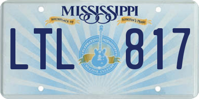 MS license plate LTL817