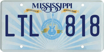 MS license plate LTL818