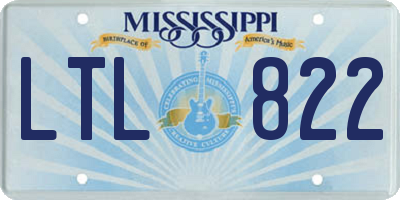 MS license plate LTL822