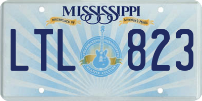 MS license plate LTL823