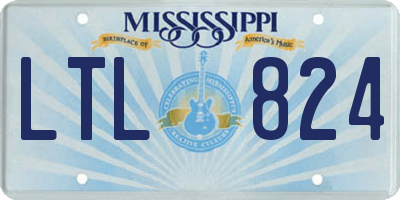 MS license plate LTL824