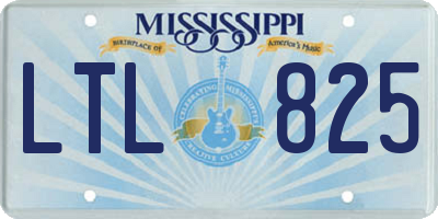 MS license plate LTL825