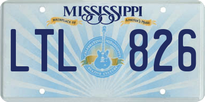MS license plate LTL826