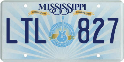 MS license plate LTL827
