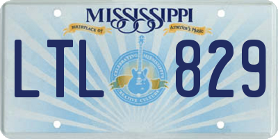 MS license plate LTL829