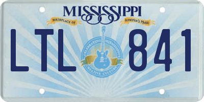 MS license plate LTL841