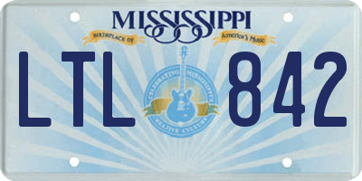 MS license plate LTL842