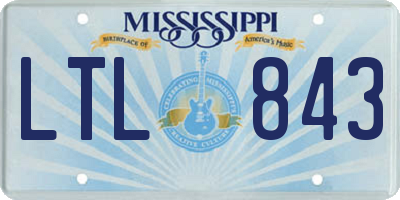 MS license plate LTL843
