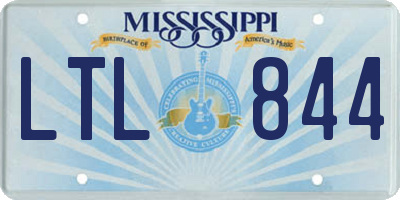 MS license plate LTL844