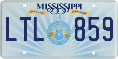 MS license plate LTL859