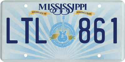 MS license plate LTL861
