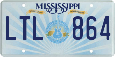MS license plate LTL864