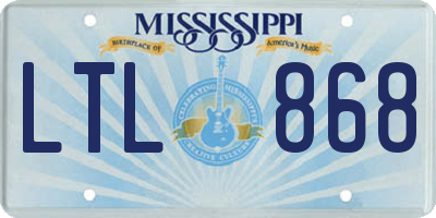 MS license plate LTL868