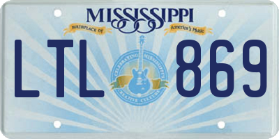 MS license plate LTL869