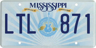 MS license plate LTL871