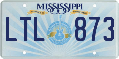 MS license plate LTL873
