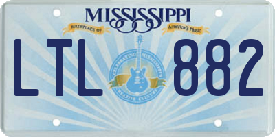 MS license plate LTL882