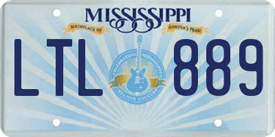 MS license plate LTL889