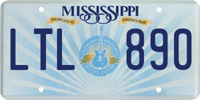 MS license plate LTL890