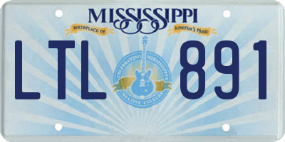 MS license plate LTL891