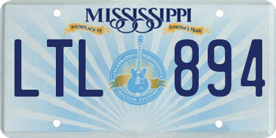 MS license plate LTL894