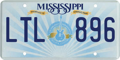 MS license plate LTL896