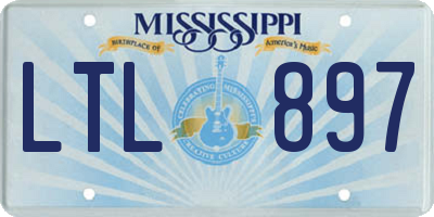 MS license plate LTL897