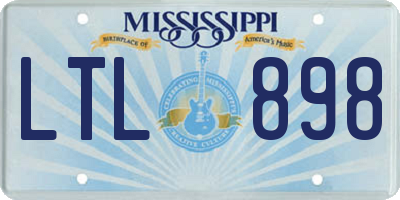 MS license plate LTL898