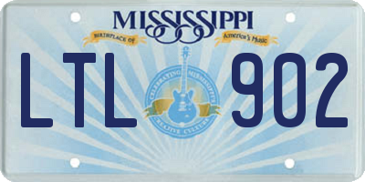 MS license plate LTL902