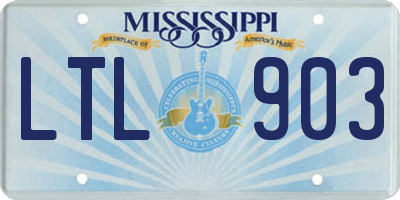 MS license plate LTL903
