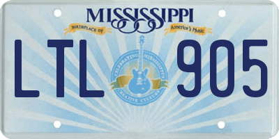 MS license plate LTL905