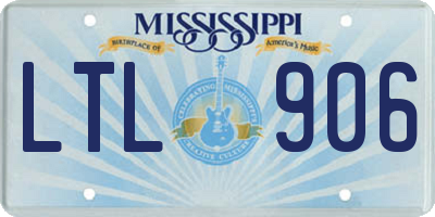 MS license plate LTL906