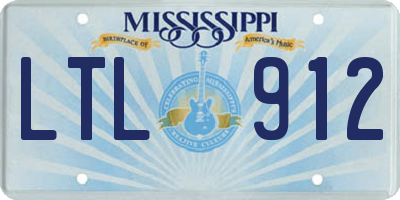 MS license plate LTL912