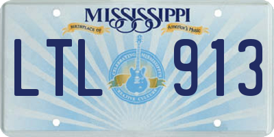 MS license plate LTL913