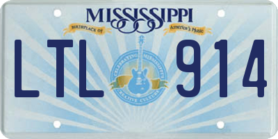 MS license plate LTL914