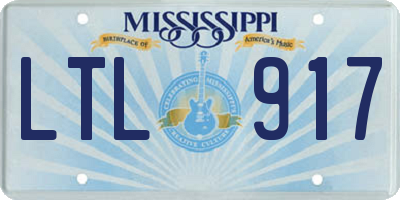 MS license plate LTL917